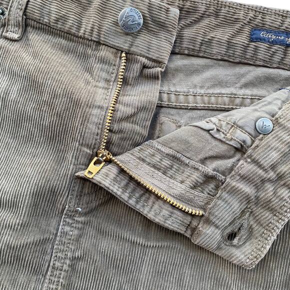 New Citizens of Humanity by Jerome Dahan Brown Corduroy Micro Mini Skirt Size 28 - Picture 6 of 11